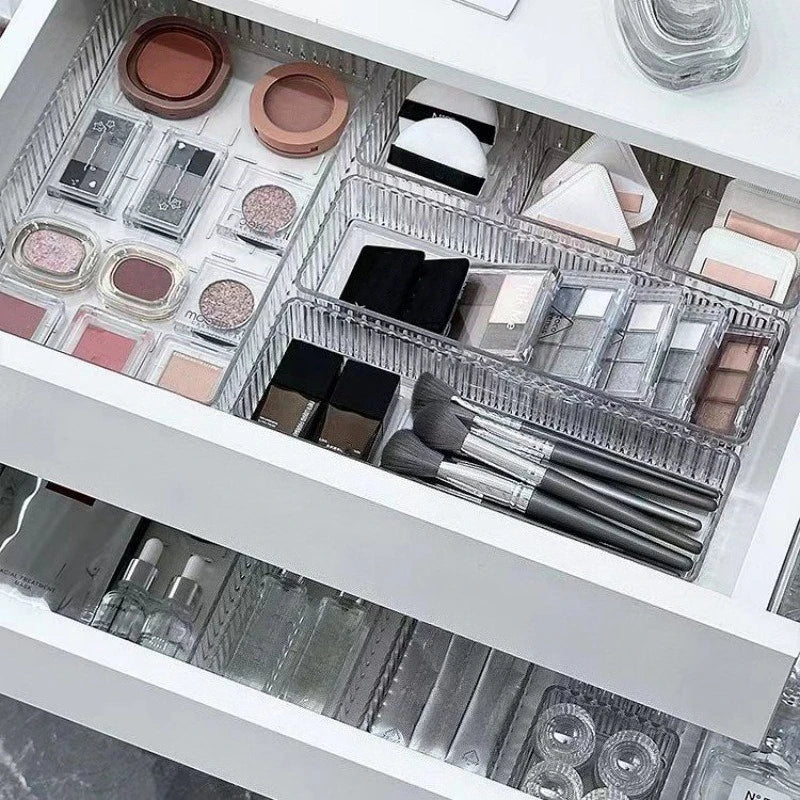 Stackable Acrylic Drawer Organizer – Adjustable Divider Makeup & Cosmetic Storage Box