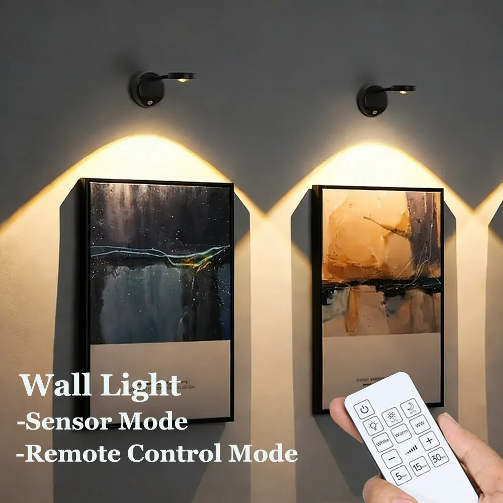 USB Rechargeable Motion Sensor Wall Light – Dimmable LED Picture & Cabinet Light with 3 Color Modes
