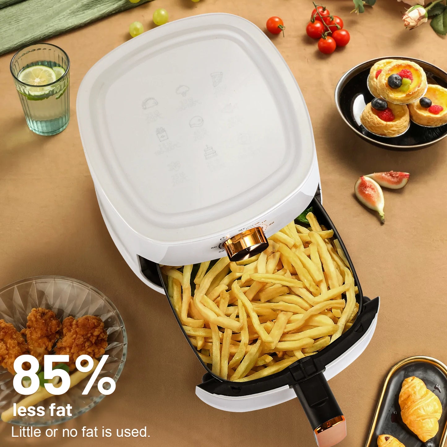 5.5L Digital Air Fryer Large Capacity – Oil Free Healthy Cooker with Temperature Control | UK Stock
