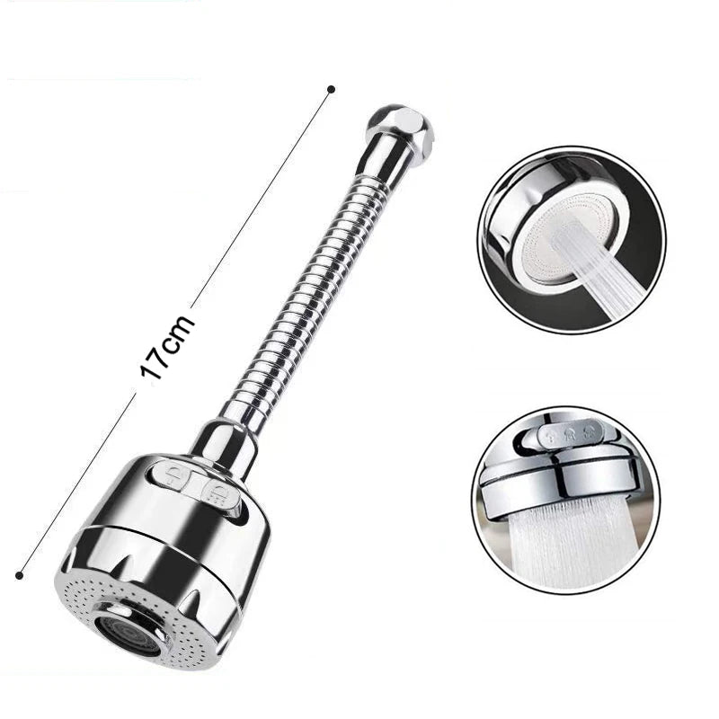 360° Rotating Kitchen Faucet Adapter – 2/3 Mode Water Saving Tap Nozzle Spray Filter | Universal Sink Extender UK