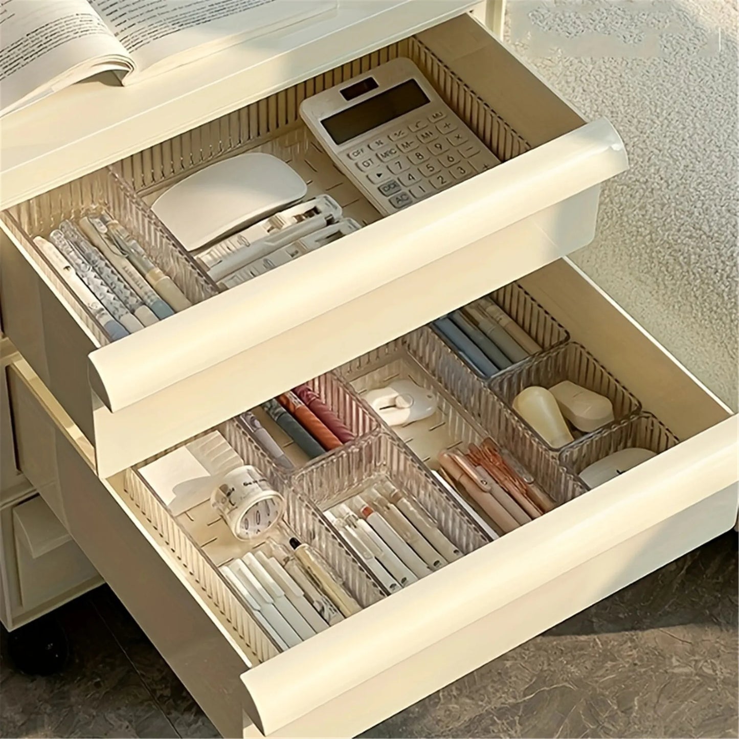 Stackable Acrylic Drawer Organizer – Adjustable Divider Makeup & Cosmetic Storage Box