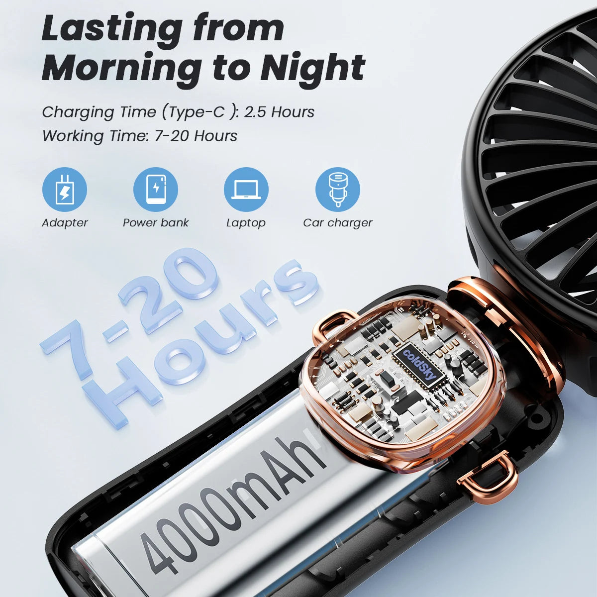 Portable Misting Fan UK – Rechargeable Handheld Cooling Fan with Water Spray | Snug&Styles
