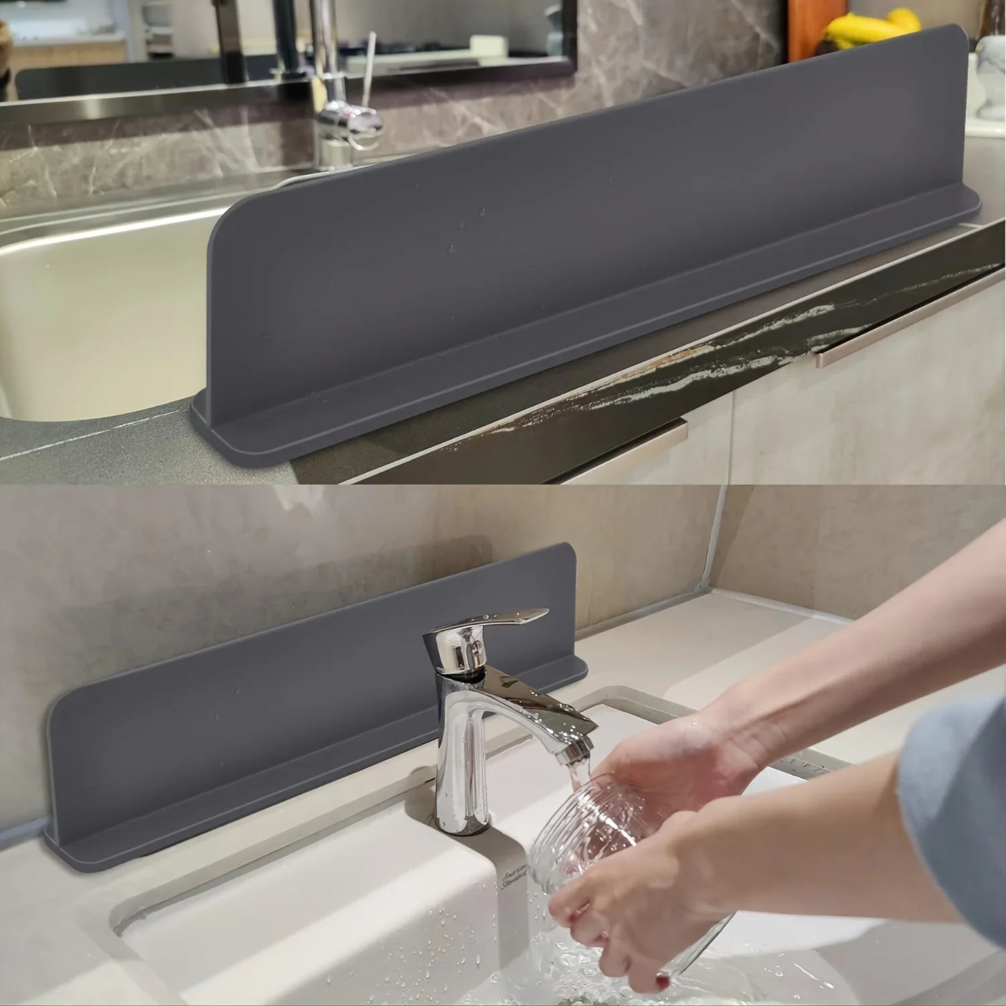 Silicone Sink Splash Guard – Waterproof Faucet Splash Protector for Kitchen & Bathroom | UK Tap Baffle