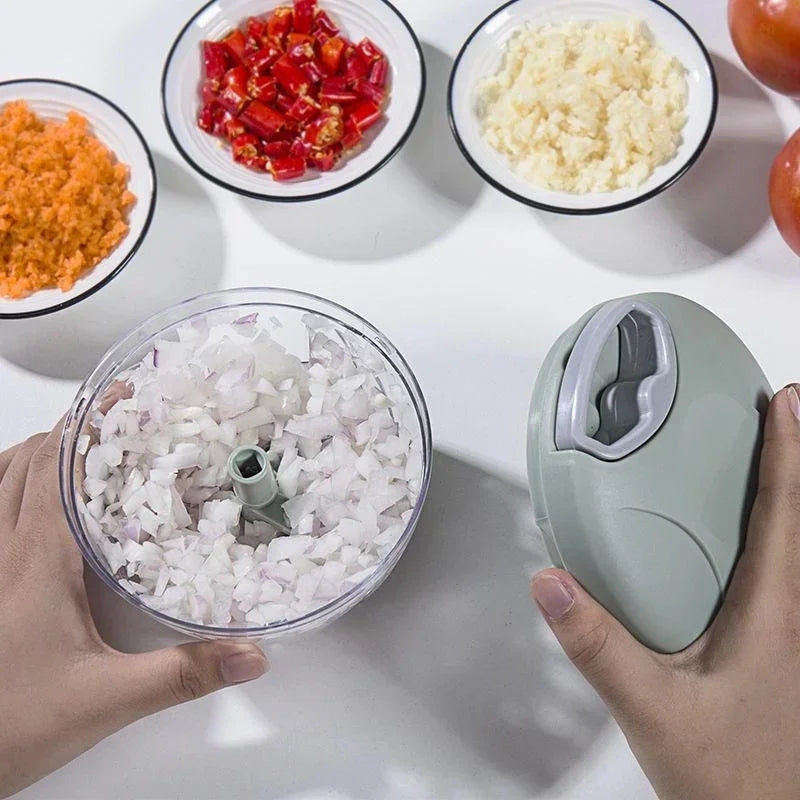 Manual Hand Pull Food Chopper 500/900ML – Multifunction Vegetable & Garlic Cutter, Onion Chopper Salad Maker Kitchen Tool