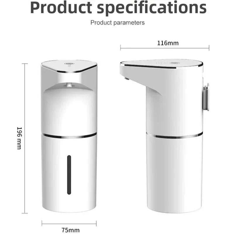 Automatic Touchless Soap Dispenser – USB Type-C Rechargeable Wall Mounted Sensor Foam Soap Dispenser for Bathroom & Kitchen