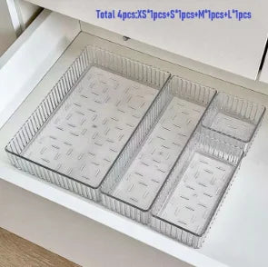 Stackable Acrylic Drawer Organizer – Adjustable Divider Makeup & Cosmetic Storage Box