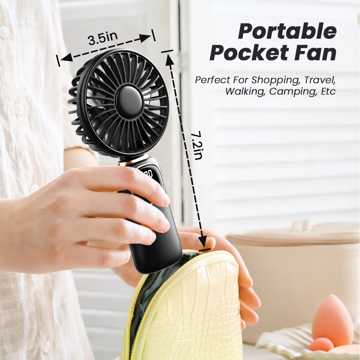 Portable Misting Fan UK – Rechargeable Handheld Cooling Fan with Water Spray | Snug&Styles