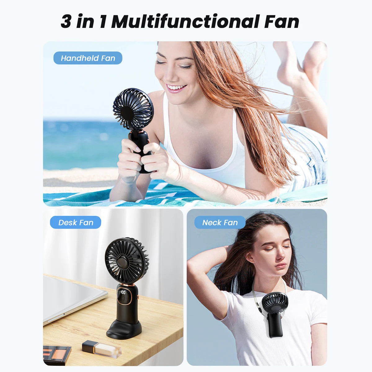 Portable Misting Fan UK – Rechargeable Handheld Cooling Fan with Water Spray | Snug&Styles