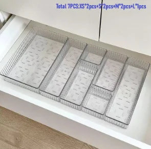 Stackable Acrylic Drawer Organizer – Adjustable Divider Makeup & Cosmetic Storage Box